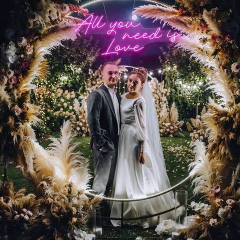 All You Need Is Love Led Neon Sign Light, Custom neon light sign for wedding