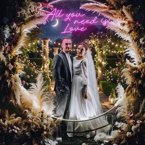 All You Need Is Love Led Neon Sign Light, Custom neon light sign for wedding