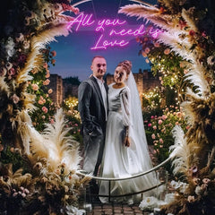 All You Need Is Love Led Neon Sign Light, Custom neon light sign for wedding