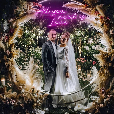 All You Need Is Love Led Neon Sign Light, Custom neon light sign for wedding