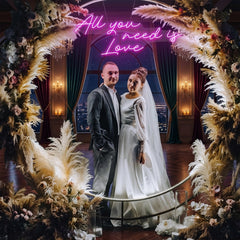 All You Need Is Love Led Neon Sign Light, Custom neon light sign for wedding