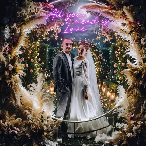 All You Need Is Love Led Neon Sign Light, Custom neon light sign for wedding
