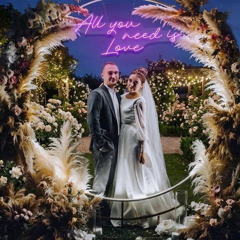 All You Need Is Love Led Neon Sign Light, Custom neon light sign for wedding