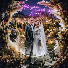 All You Need Is Love Led Neon Sign Light, Custom neon light sign for wedding
