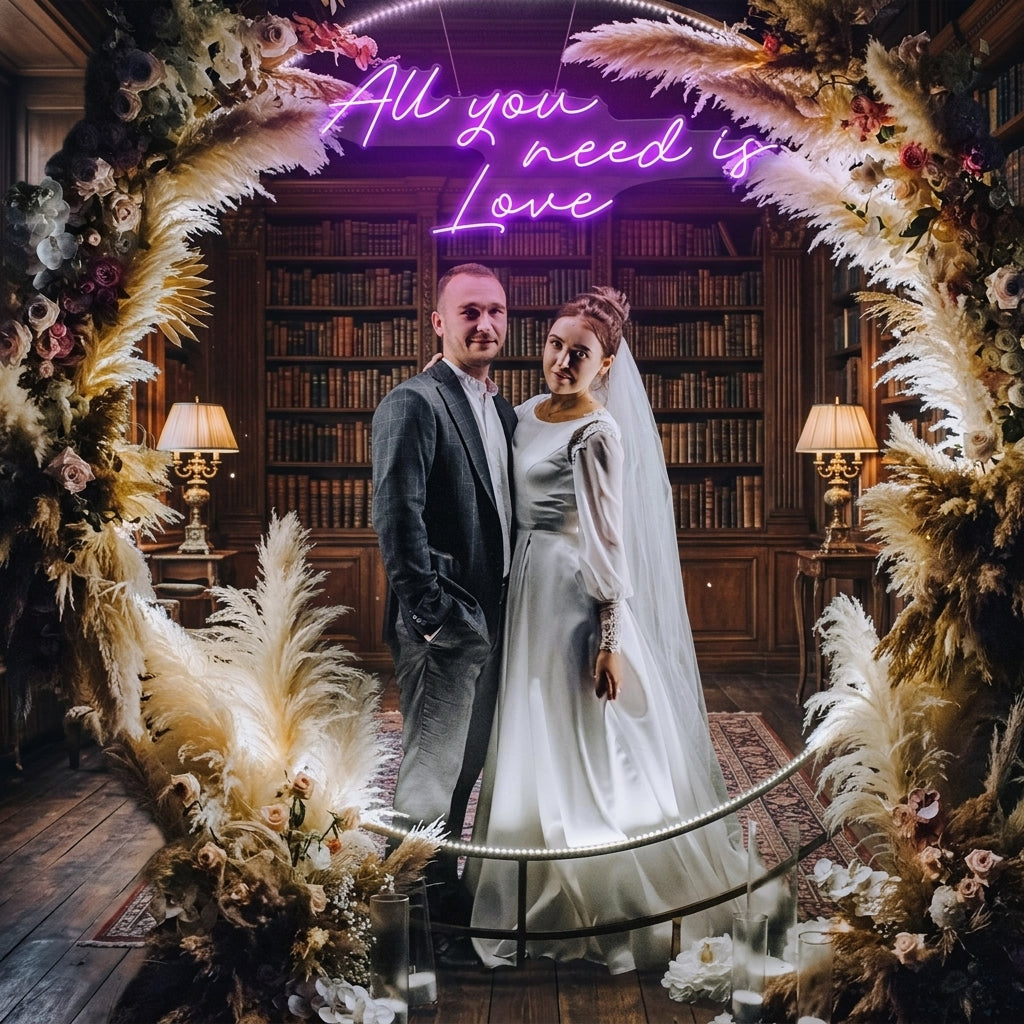 All You Need Is Love Led Neon Sign Light, Custom neon light sign for wedding