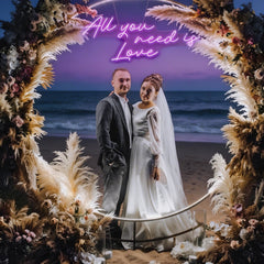 All You Need Is Love Led Neon Sign Light, Custom neon light sign for wedding