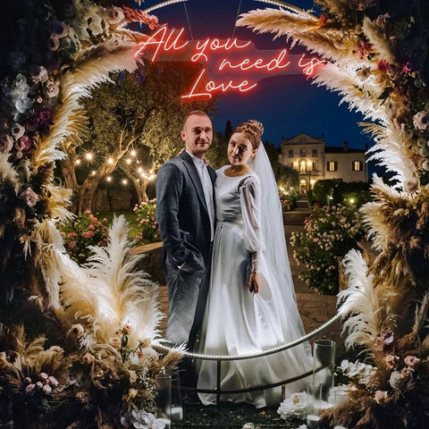 All You Need Is Love Led Neon Sign Light, Custom neon light sign for wedding