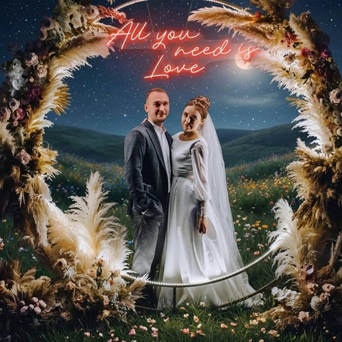 All You Need Is Love Led Neon Sign Light, Custom neon light sign for wedding