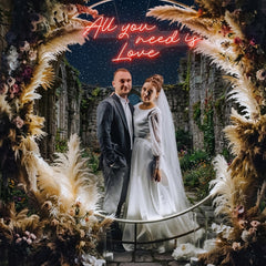All You Need Is Love Led Neon Sign Light, Custom neon light sign for wedding