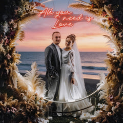 All You Need Is Love Led Neon Sign Light, Custom neon light sign for wedding