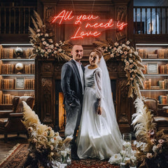 All You Need Is Love Led Neon Sign Light, Custom neon light sign for wedding