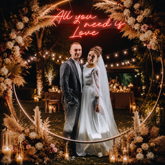 All You Need Is Love Led Neon Sign Light, Custom neon light sign for wedding