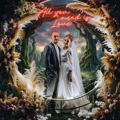 All You Need Is Love Led Neon Sign Light, Custom neon light sign for wedding