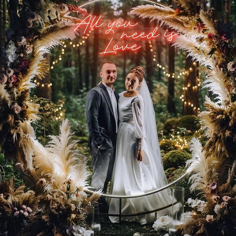 All You Need Is Love Led Neon Sign Light, Custom neon light sign for wedding