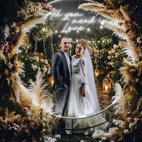 All You Need Is Love Led Neon Sign Light, Custom neon light sign for wedding