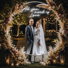 All You Need Is Love Led Neon Sign Light, Custom neon light sign for wedding
