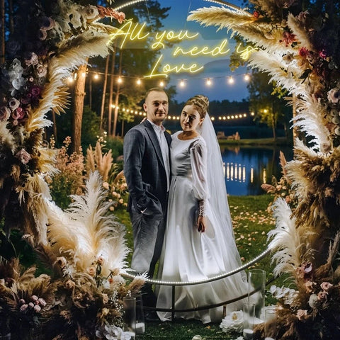 All You Need Is Love Led Neon Sign Light, Custom neon light sign for wedding
