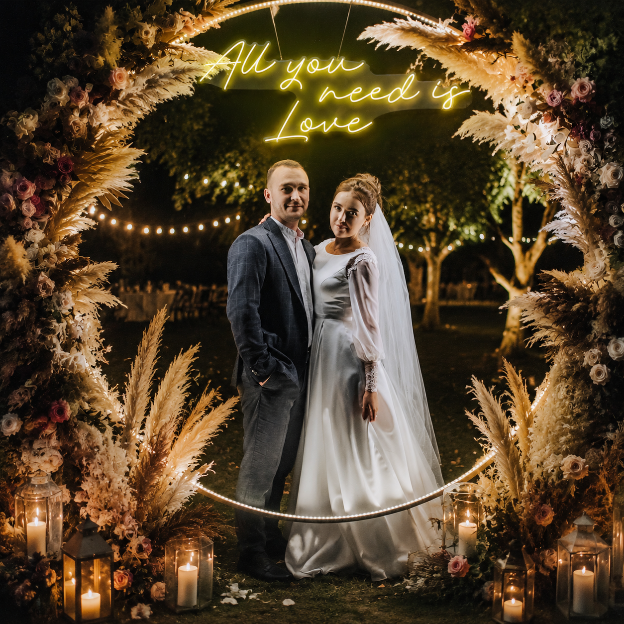 All You Need Is Love Led Neon Sign Light, Custom neon light sign for wedding
