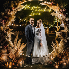 All You Need Is Love Led Neon Sign Light, Custom neon light sign for wedding