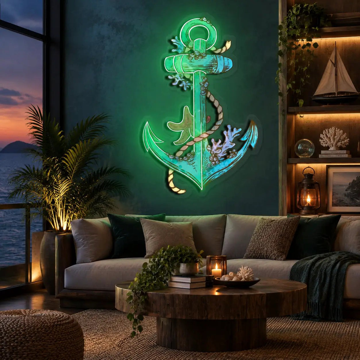 "Anchors Up" Neon x Acrylic Artwork