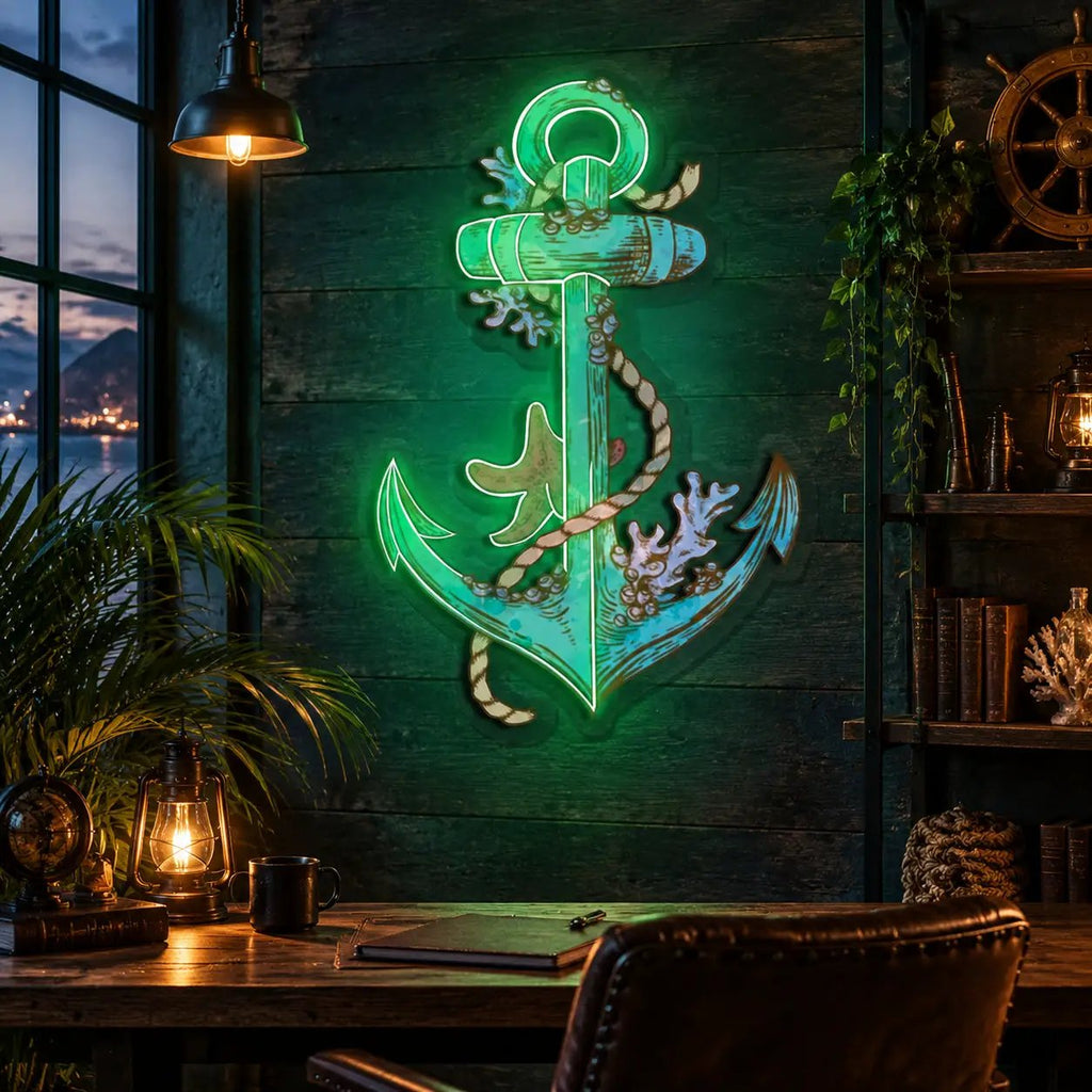 "Anchors Up" Neon x Acrylic Artwork