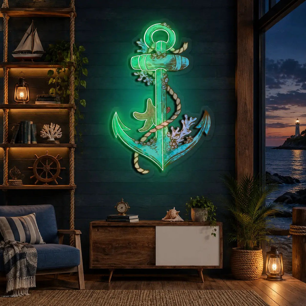 "Anchors Up" Neon x Acrylic Artwork