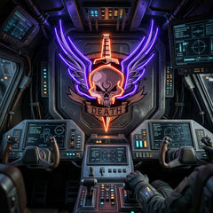 Angry Military Skull Wings LED Neon Sign Light Pop Art