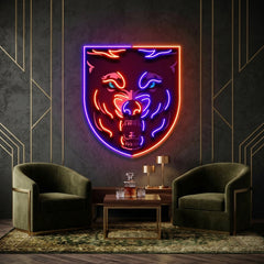 Angry Wolf Head LED Neon Sign Light Pop Art