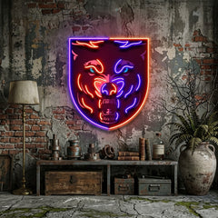Angry Wolf Head LED Neon Sign Light Pop Art