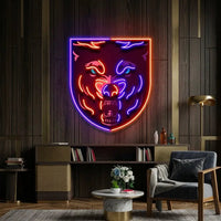 Angry Wolf Head LED Neon Sign Light Pop Art