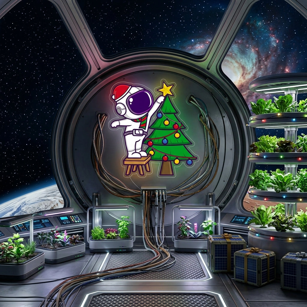 Astronaut Christmas 1 Led Neon Acrylic Artwork