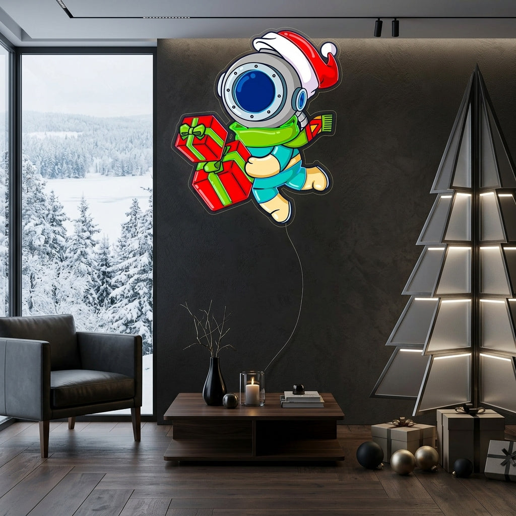 Astronaut Christmas 5 Led Neon Acrylic Artwork