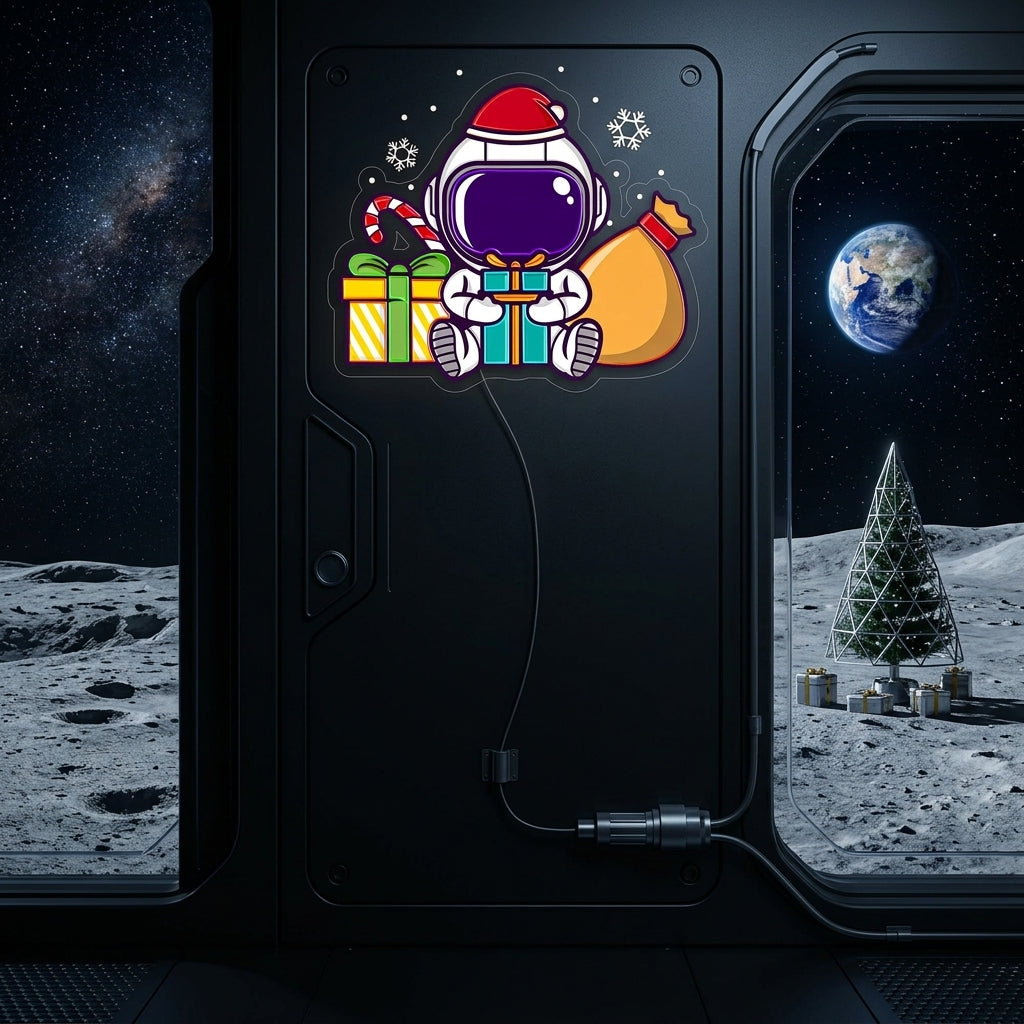 Astronaut Christmas 3 Led Neon Acrylic Artwork