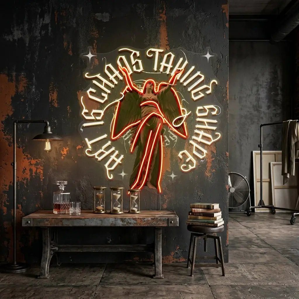 Art Is Chaos Taking Shape Collapse Art LED Neon Sign Light Pop Art