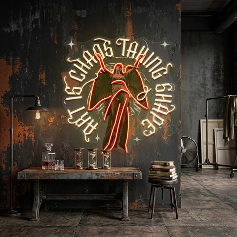 Art Is Chaos Taking Shape Collapse Art LED Neon Sign Light Pop Art