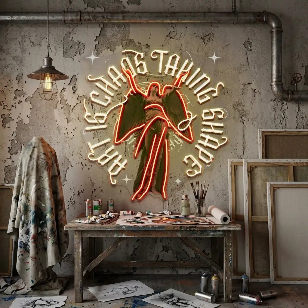 Art Is Chaos Taking Shape Collapse Art LED Neon Sign Light Pop Art