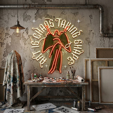 Art Is Chaos Taking Shape Collapse Art LED Neon Sign Light Pop Art