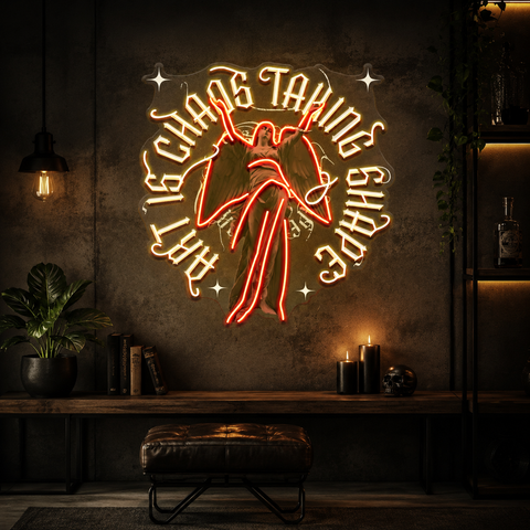Art Is Chaos Taking Shape Collapse Art LED Neon Sign Light Pop Art