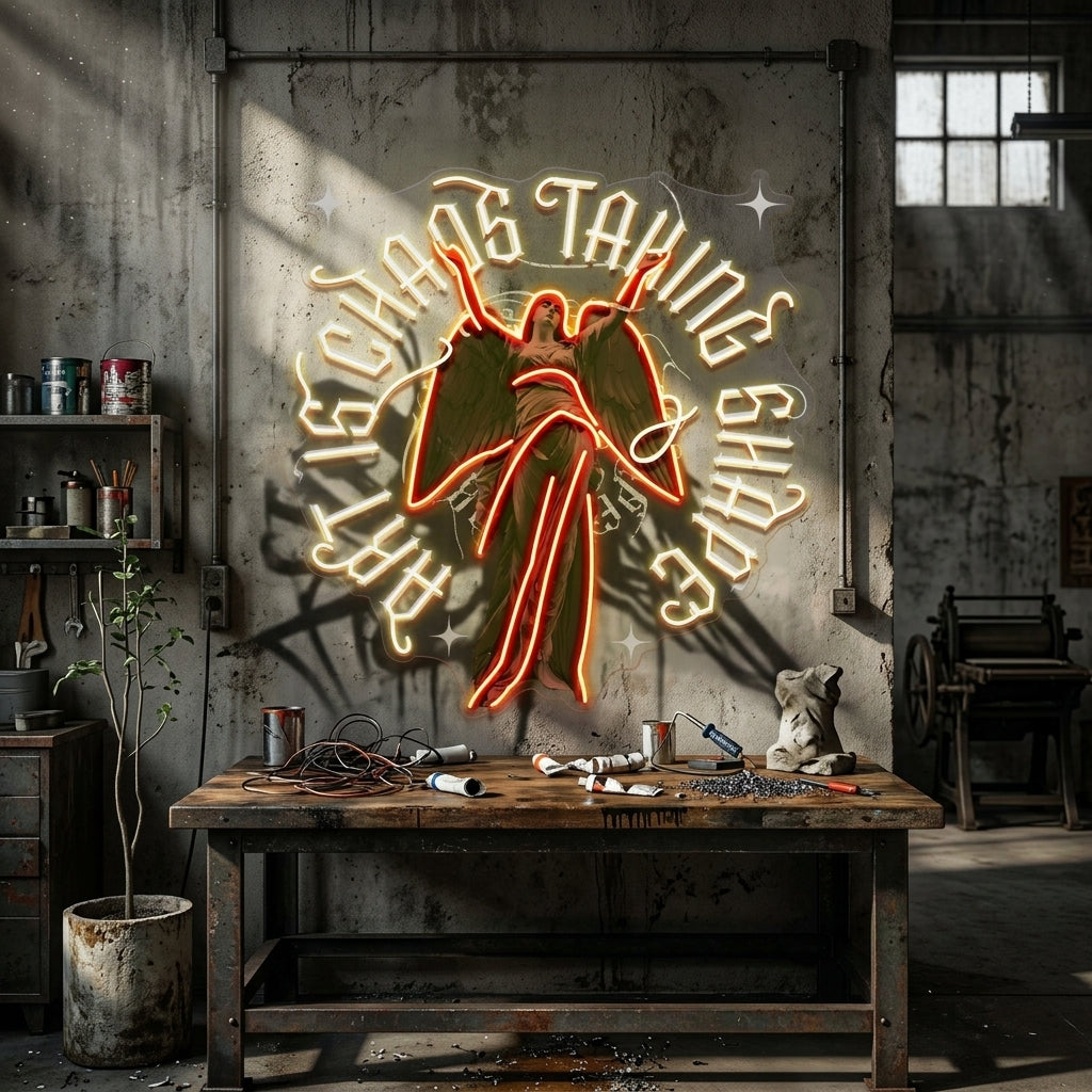 Art Is Chaos Taking Shape Collapse Art LED Neon Sign Light Pop Art