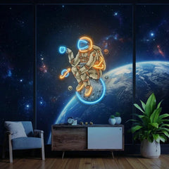 Astronaut Coffee Artwork Led Neon Sign Light