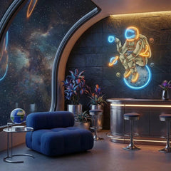 Astronaut Coffee Artwork Led Neon Sign Light