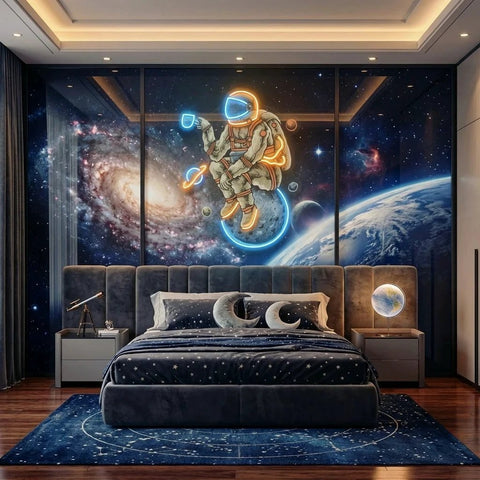 Astronaut Coffee Artwork Led Neon Sign Light