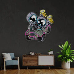 Astronaut Off Road Cartoon Artwork Led Neon Sign Light