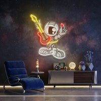 Astronaut Playing Guitar Artwork Led Neon Sign Light