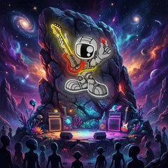 Astronaut Playing Guitar Artwork Led Neon Sign Light