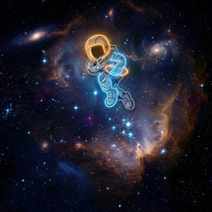 Astronaut Playing Rugby Artwork Led Neon Sign Light