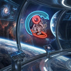 Astronaut Surfing Artwork Led Neon Sign Light