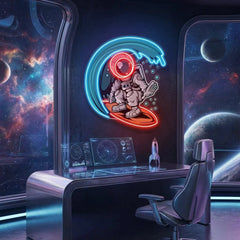 Astronaut Surfing Artwork Led Neon Sign Light