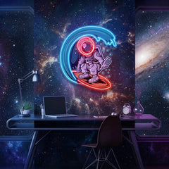 Astronaut Surfing Artwork Led Neon Sign Light
