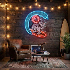 Astronaut Surfing Artwork Led Neon Sign Light